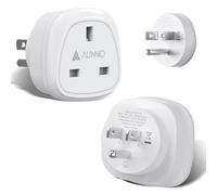 AUNNO UK to US Plug Adaptor, Pack of 2 UK 3 Pin to US Plug Converter, Travel Adapter for US Canada Mexico Thailand and More etc (Type B)