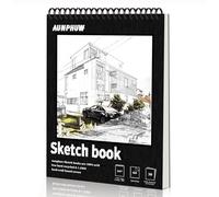 Aunphuw A4 SketchBooks,160gsm Drawing Pad, Spiral Bound Art Paper, 60 Pages