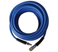 aunstarwei PVC/Rubber Hybrid Air Hose Blue with 1/4" Europe Steel Quick Coupler and Plug Fittings, 15m Length
