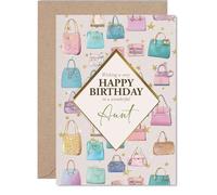 Aunt Birthday Card, Luxury Handbags