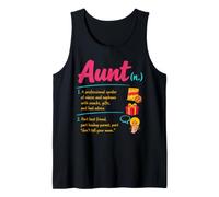 Aunt Definition Fun Niece Nephew Loving Auntie Humor Tank Top