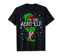 Aunt Elf Christmas Family Group Women Girls Xmas Pajama T-Shirt