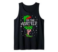 Aunt Elf Christmas Family Group Women Girls Xmas Pajama Tank Top