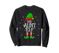 Aunt Elf Christmas Family Matching Elf Squad Xmas Pajama Sweatshirt