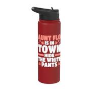 Aunt Flo is in Town Hide The White Pants Womens Period Stainless Steel Insulated Water Bottle