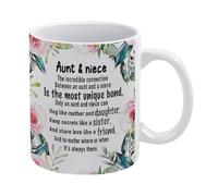 Aunt from Niece,Mother's Day for Aunt,Aunt and Niece is The Most Unique Bond Mug Funny Coffee Mug,Man Cave Prints,The Best Gift for Colleagues, Parents, and Grandparents, 110z Men and Women