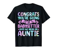 Aunt Funny Women's Congrats You're Going to Be Auntie Aunt T-Shirt