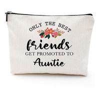 Aunt gifts, Aunt Gifts, Best Aunt Ever Gifts, Aunt Gifts from Niece, Nephew, Aunt Makup Bag, Aunt Mother Day Birthday Gifts, Best Friends Get Promoted to Great Auntie, Beige