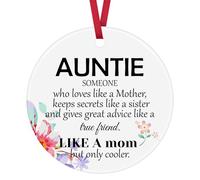 Aunt Gifts from Niece Unique Ceramic Ornament Keepsake Sign Hanging Decoration for Aunt's Birthday Christmas Mother's Day Wedding Thanksgiving Valentines Day