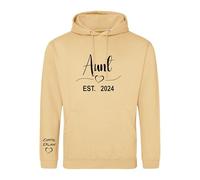 Aunt Hoodie Personalised, Aunt hoodie Custom Made with Established Year on the front and Kids Names on Sleeve