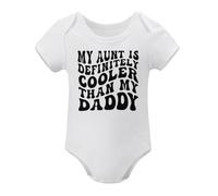 Aunt Is Cooler Than My Dad Baby Clothes Aunties Bestie Bodysuits Boy Girl Auntie Outfits White-style-2 9months
