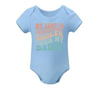 Aunt Is Cooler Than My Dad Baby Clothes Boy Loves Me Auntie Bestie Baby Girl Bodysuits Sky Blue-style-1 9months
