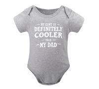 Aunt Is Cooler Than My Dad Baby Clothes Gender Neutral Aunties Bestie Outfits Boy Girl Bodysuits Gray-style 12months