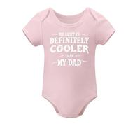 Aunt Is Cooler Than My Dad Baby Clothes Gender Neutral Aunties Bestie Outfits Boy Girl Bodysuits Light Pink-style 24months