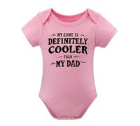 Aunt Is Cooler Than My Dad Baby Clothes Gender Neutral Aunties Bestie Outfits Boy Girl Bodysuits Pink-style-1 9months