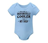 Aunt Is Cooler Than My Dad Baby Clothes Gender Neutral Aunties Bestie Outfits Boy Girl Bodysuits Sky Blue-style-1 9months