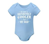 Aunt Is Cooler Than My Dad Baby Clothes Gender Neutral Aunties Bestie Outfits Boy Girl Bodysuits Sky Blue-style 9months