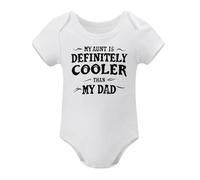 Aunt Is Cooler Than My Dad Baby Clothes Gender Neutral Aunties Bestie Outfits Boy Girl Bodysuits White-style-1 12months