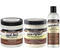 Aunt Jackie's Coco Curl Boss426g, Coco Repair Conditioner 426g & Coco Wash 355ml