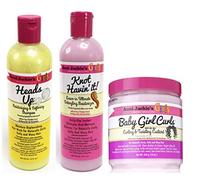 Aunt Jackies Girls! Cleanse, Condition & Moisturise Trio Set of Products for Girls with Fabulous Curls & Coils