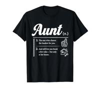 Aunt Loving Family Bond Supportive Heartfelt Connection Value Graphic T-Shirt, Men, Black, L