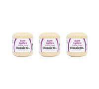 Aunt Lydia Classic Cream Crochet - 3 Pack of 350y/320m - Cotton - Gauge 10 - Crochet