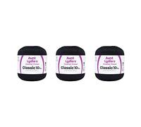 Aunt Lydia Classic Crochet - 3 Pack of 350y/320m - Black