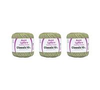 Aunt Lydia Classic Frosty Green Crochet - 3 Pack of 350y/320m - Cotton - Gauge 10 - Crochet