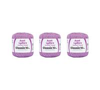 Aunt Lydia Classic Wood Violet Crochet - 3 Pack of 350y/320m - Cotton - Gauge 10 - Crochet