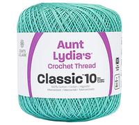 Aunt Lydia Coats Crochet Crochet, Cotton Classic Size 10, Aqua