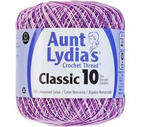 Aunt Lydia's Classic Crochet Yarn Purple Size 10