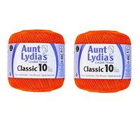 Aunt Lydia's Crochet Thread - Size 10 - Pumpkin (2-Pack)