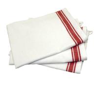 Aunt Martha's 100% cotton Stitch 'Em Up Retro Stripe Towels 18 x 28 inches 3 per Package Red Stripe, Red