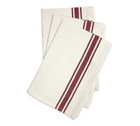 Aunt Martha's 100% Polyethylene Stitch Em Up Retro Stripe Towels, Maroon Stripe