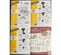 Aunt Martha's and Stitcher's Revolution Christmas Embroidery Iron On Patterns Set 2