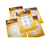 Aunt Martha's HIT0104 Iron On Transfer Patterns for Stitching, Embroidery or Fabric Painting, Nature Patterns for Tea Towels or Quilting, Set of 5
