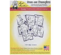 Aunt Martha's Iron On Transfer Patterns for Stitching, Embroidery or Fabric Painting, Set of 5
