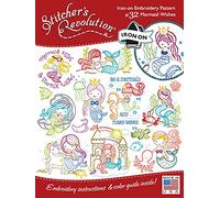 Aunt Martha's Mermaid Wishes Embroidery Transfer - 7x5 inches - 1 Pack