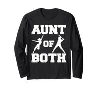 Aunt of Both Dance and Baseball Funny Dancer Batter Player Long Sleeve T-Shirt