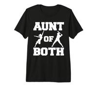 Aunt of Both Dance and Baseball Funny Dancer Batter Player Premium T-Shirt