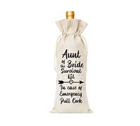 Aunt of Bride Survival Kit Wine Bag, Gift for Bride's Aunt - 1 Pc(A004)