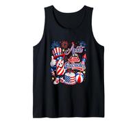 Aunt of Little Cute Firecracker 4th July US Flag Fireworks Tank Top