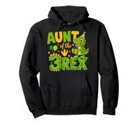 Aunt Of The 3Rex Dinosaur 3rd Birthday Family Matching Pullover Hoodie
