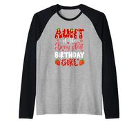 Aunt of The Berry First Birthday of Girl Strawberry Raglan Baseball Tee