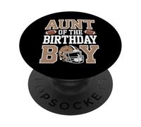 Aunt Of The Birthday Boy Football Family Party PopSockets Adhesive PopGrip