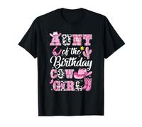 Aunt of The Birthday Cow Girl Western Cowgirl 1St Birthday T-Shirt