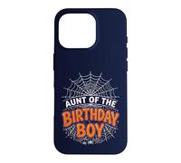 AUNT of the BOY Birthday Web Spider Halloween Party Tee Case for iPhone 16 Pro