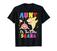 Aunt Of The Little Shark Aunty Niece Shark Birthday Niece T-Shirt
