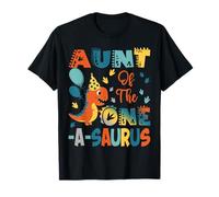 Aunt Of The One-A-Saurus 2Nd Birthday Dinosaur Party T-Shirt