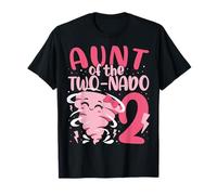 Aunt of The Two-nado Tornado Theme 2nd Birthday Party Kids T-Shirt